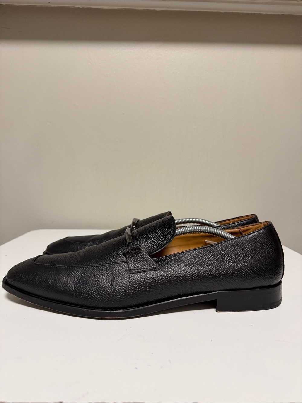 Hugo Boss Black Leather Horse Bit Dress Loafer Shoes Men's US 11